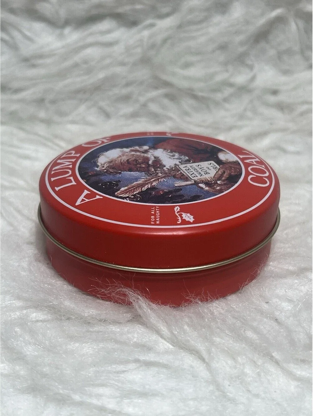 Lump of Coal Tin for Christmas Santa